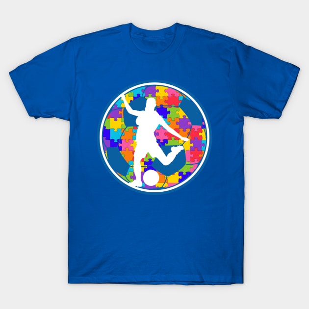 Autism Womens Soccer Team T-Shirt by Ratherkool